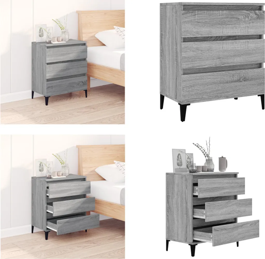 Armadio Credenza vidaXL 60x35x70 cm | Grigio Sonoma Salvaspazio
