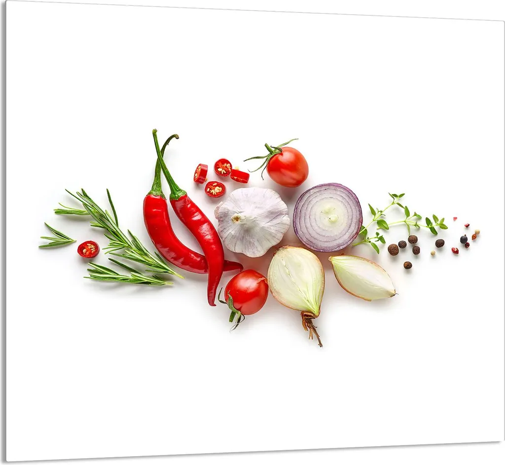 Piastra di Copertura in Vetro 65x60 Verdure - Eccellenza in Cucina