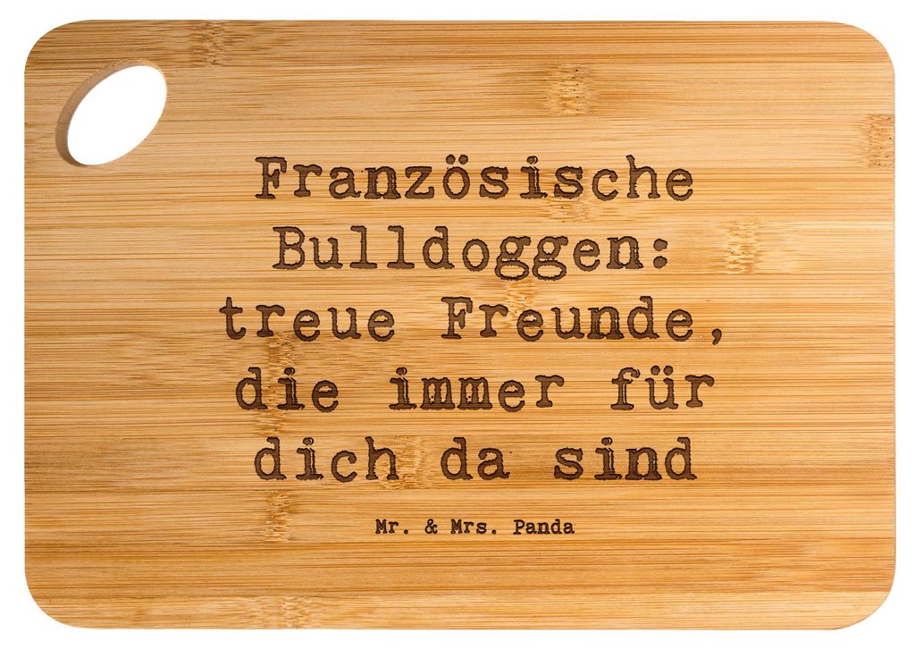Mr. & Mrs. Panda Holzbrett Spruch Französische Bulldogge Freund - Transparent - Geschenk, Hundeliebhaber, liebenswerte Art, Wesen, wurstbrett, tre...