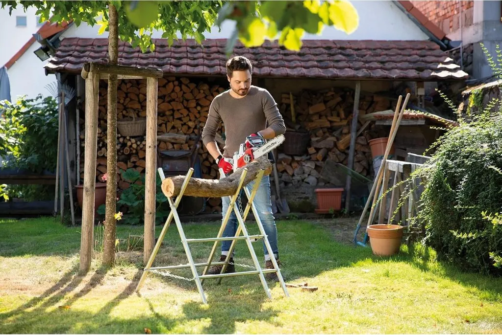 Tronçonneuse 40V IKRA pour bois de chauffage avec 2 batteries et chargeur - 8