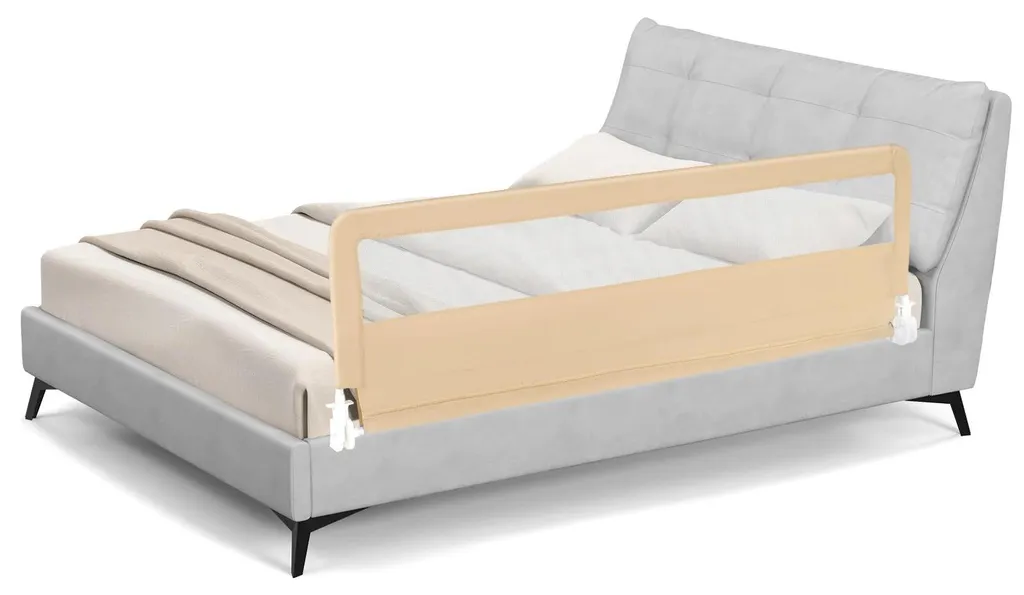 Barrière de lit pliable enfant 150cm avec traverse en métal robuste
