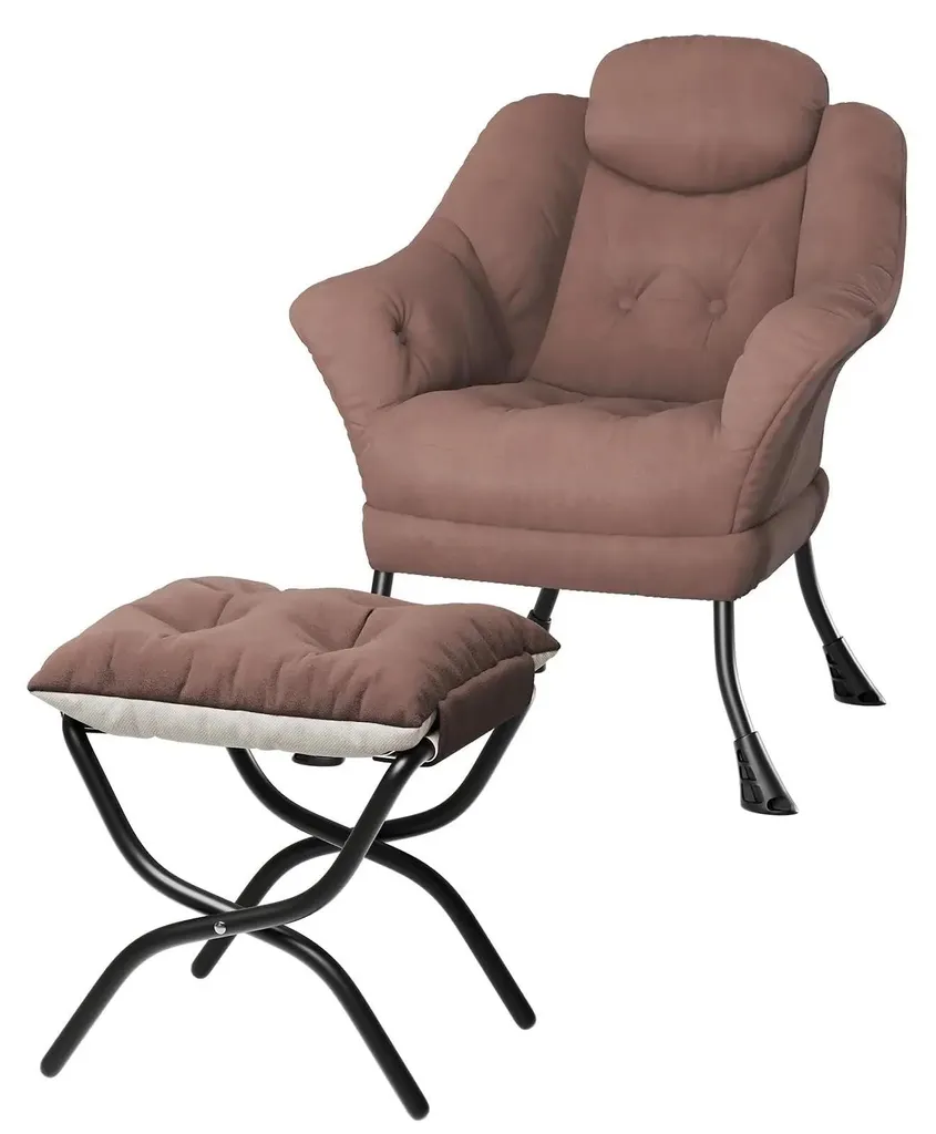 Chaise gain de place ergonomique marron pour télétravail efficace