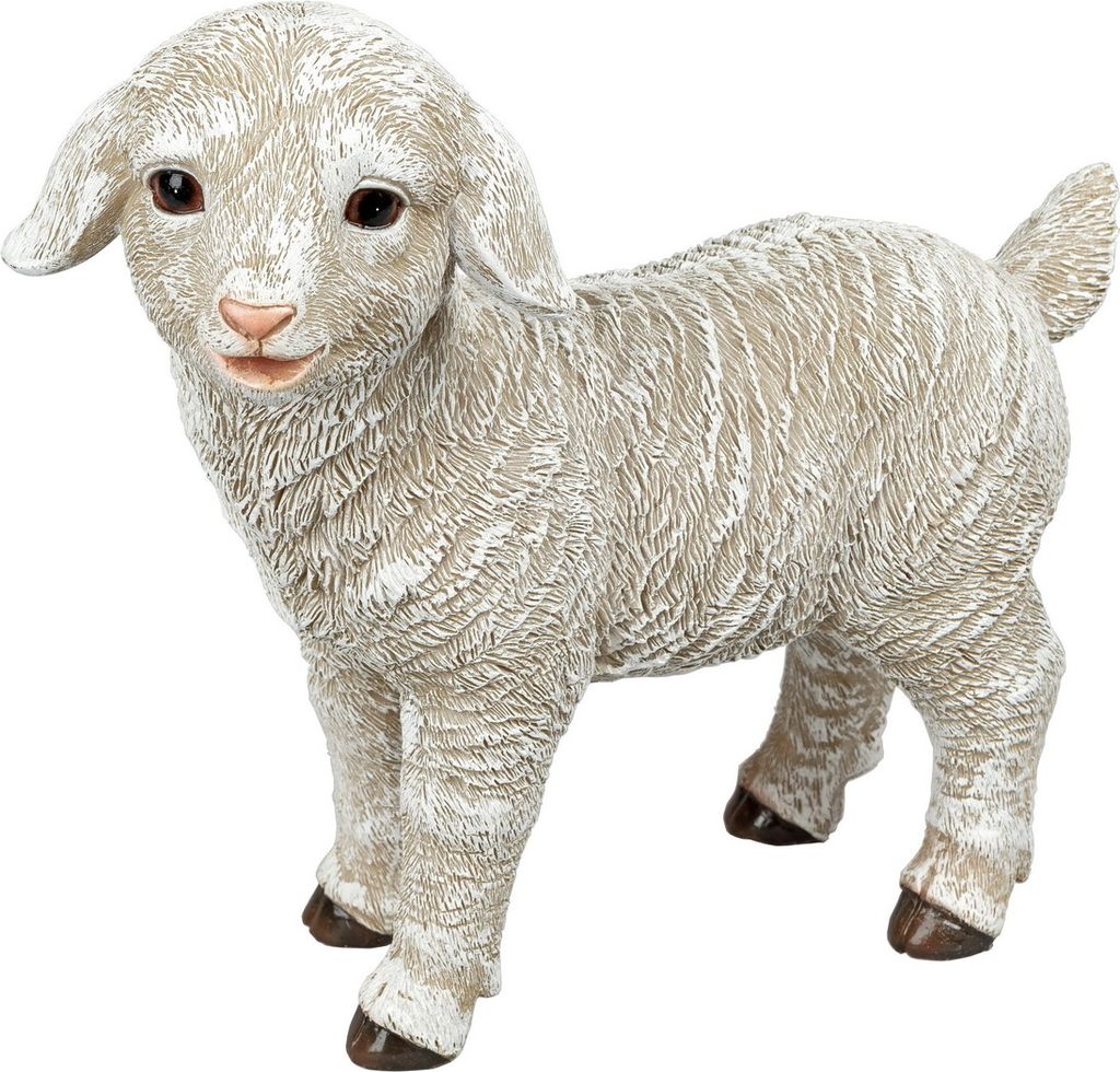 Schaf Oster Lamm Lämmchen Schäfchen Deko Tier Figur Artikel Skulptur Statue Bock
