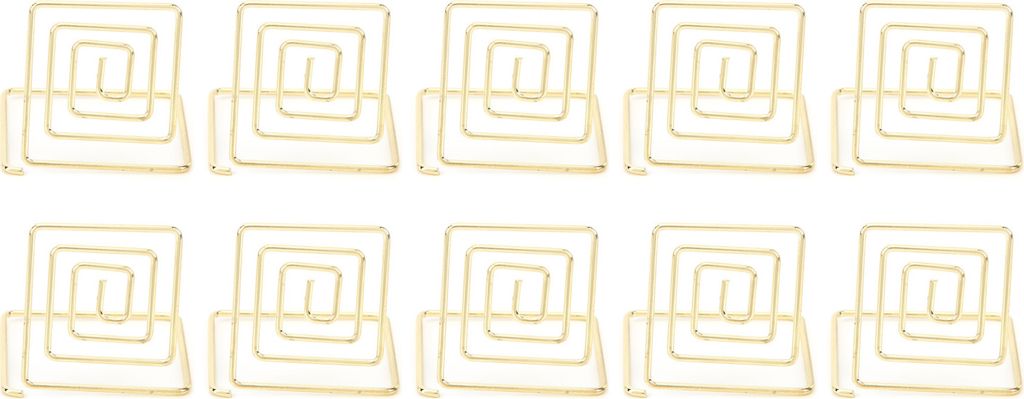 Visitenkartenhalter, 10er-Set, Metall, goldfarben, mini, Produktbild 