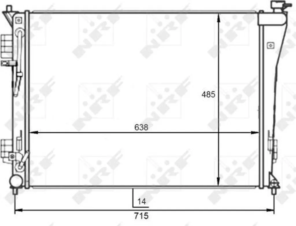 Radiateur de refroidissement NRF 59097 compatible i40 OE 253103Z400