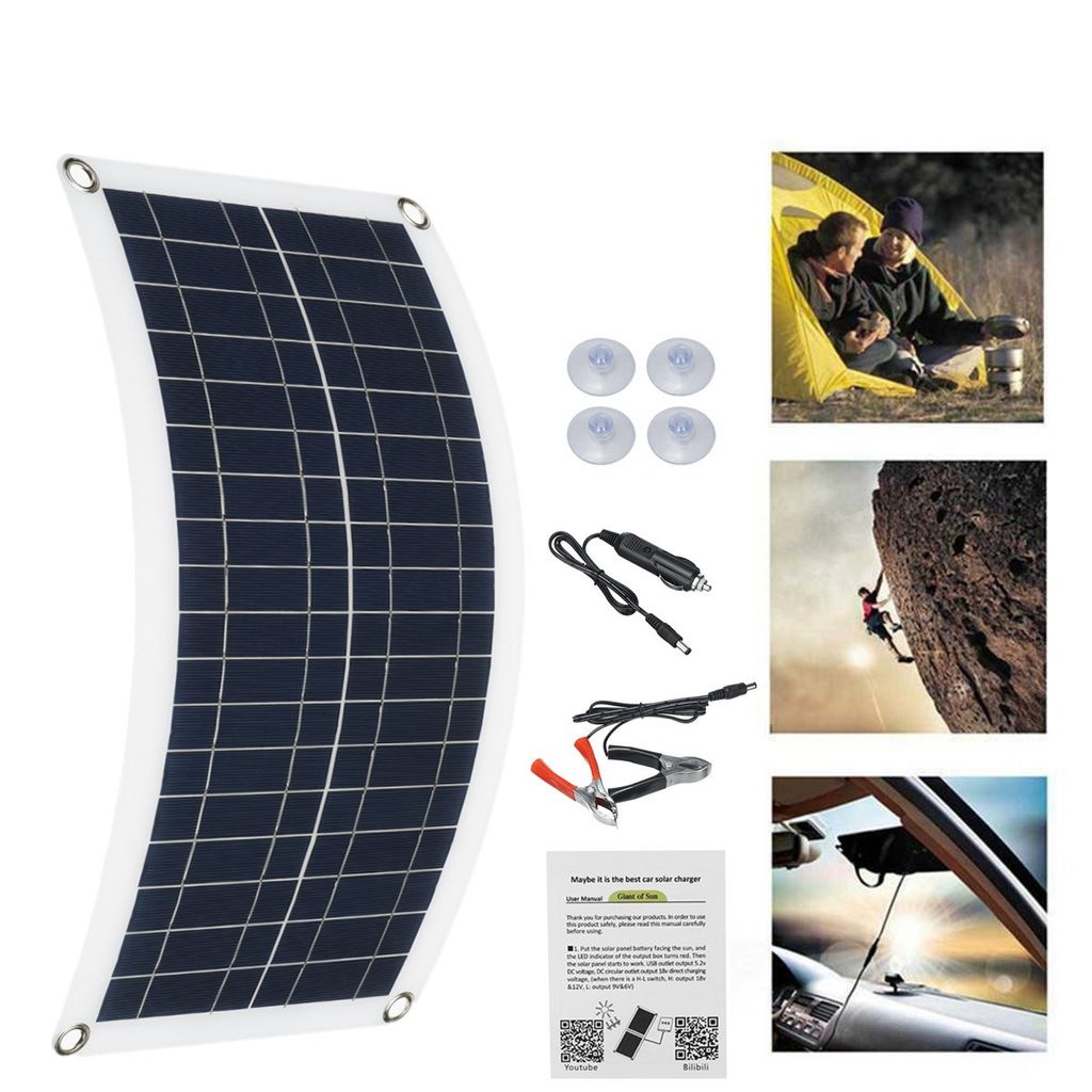 12V Solarpanel Solarmodul Ladegerät für Auto Boot Caravan Netzteil Controller 