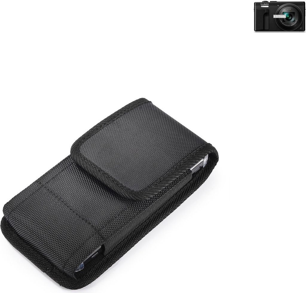 Holster Gürteltasche kompatibel mit Panasonic Lumix DMC-TZ81 Holster Gürtel Tasche wasserabweisend Handy Hülle Schutz Hülle Outdoor schwarz