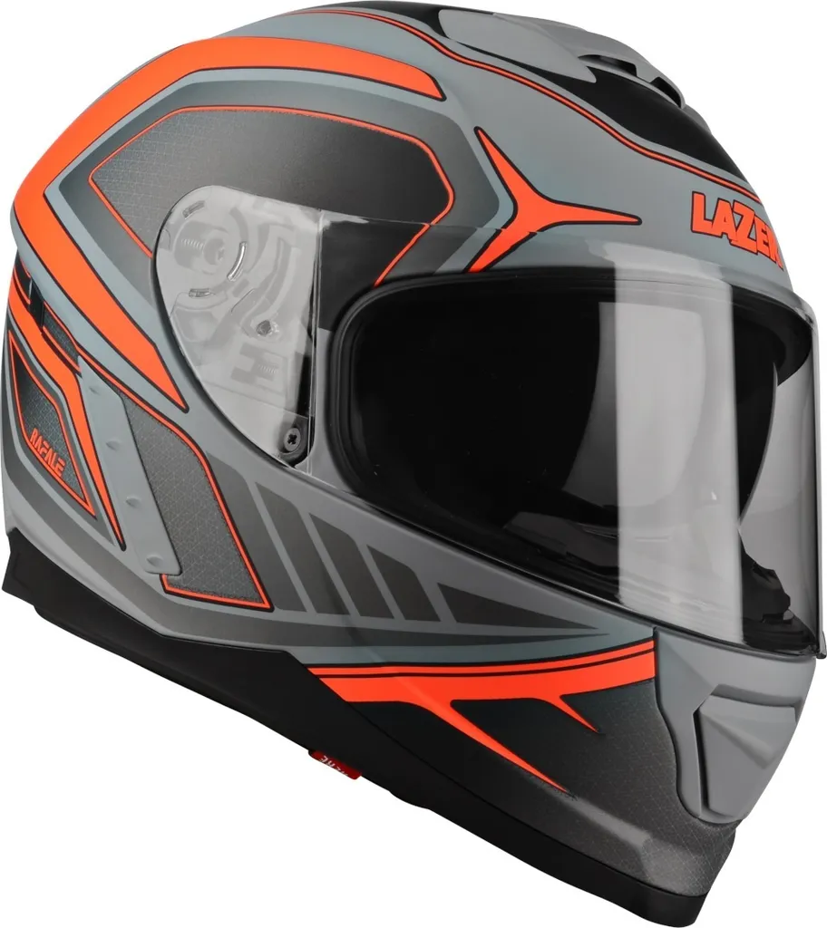 Casque Lazer Rafale Hexa Gris Rouge Taille S (55/56) Intégral Sport