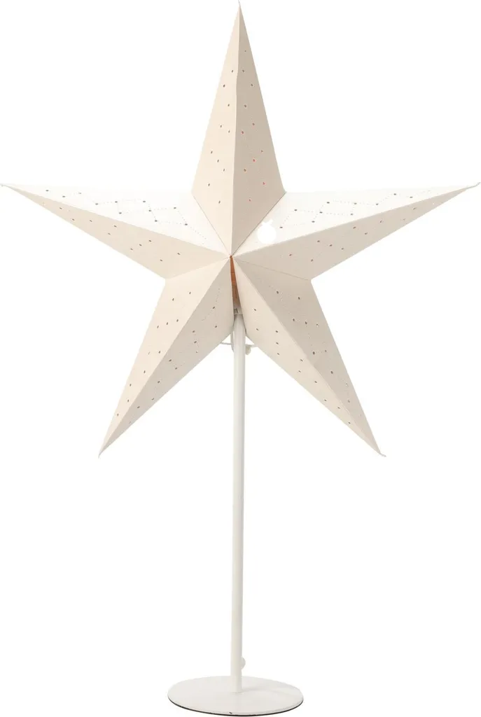 Lampe étoile LED 45cm blanche pour éclairage déco sans chaleur ni risque