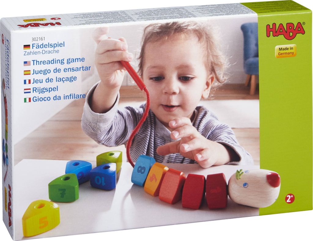 HABA Fädelspiel Zahlen-Drache 302161 Produktbild 