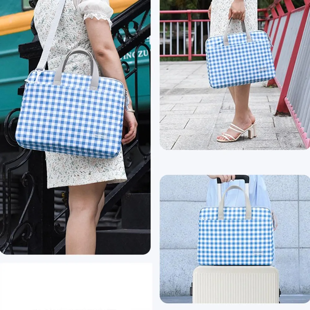 Housse Ordinateur Portable 14 Pouces Bleue Légère et Imperméable