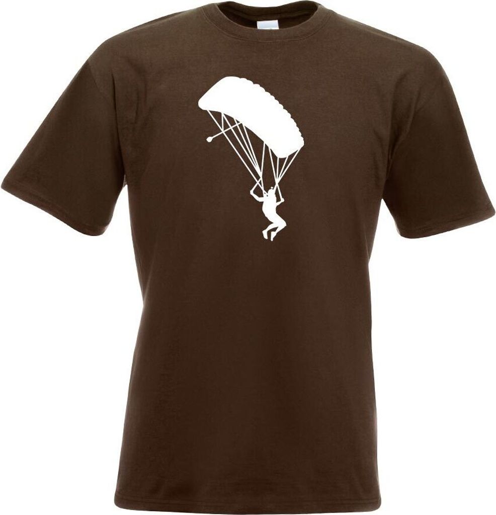 Kiwistar - T-Shirt - Chocolate - Gleitschirmfliegen Figur Motiv Bedruckt Funshirt Design Print - mit Motiv Bedruckt - Funshirt Design - Sport - Fre...