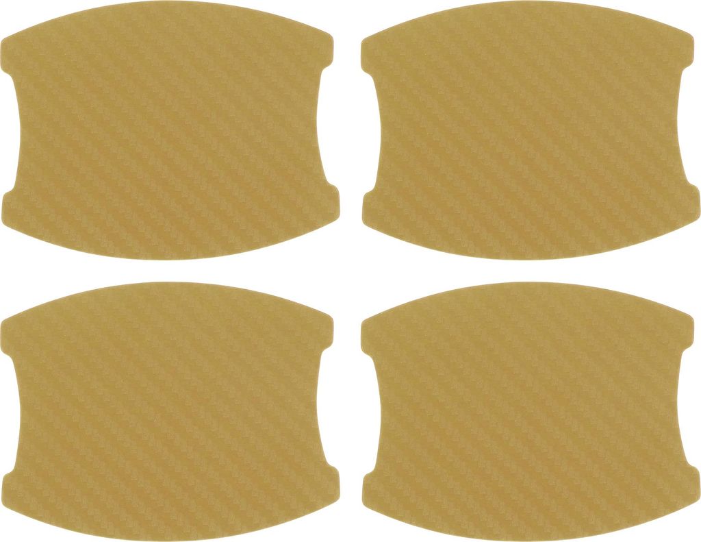 3D Autotürgriff Kratzschutz, 68x85mm Autotürgriff Schutzfolie Goldfarben, 4 Stück