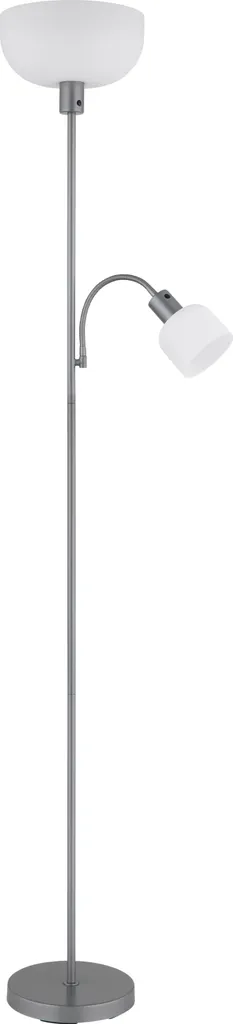 Lampadaire de lecture argenté Globo HINTON idéal pour coin salon