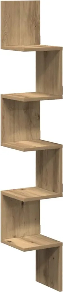 Mensola Angolare Maison Exclusive Rovere 20x20x127.5 cm Design Minimal - 3