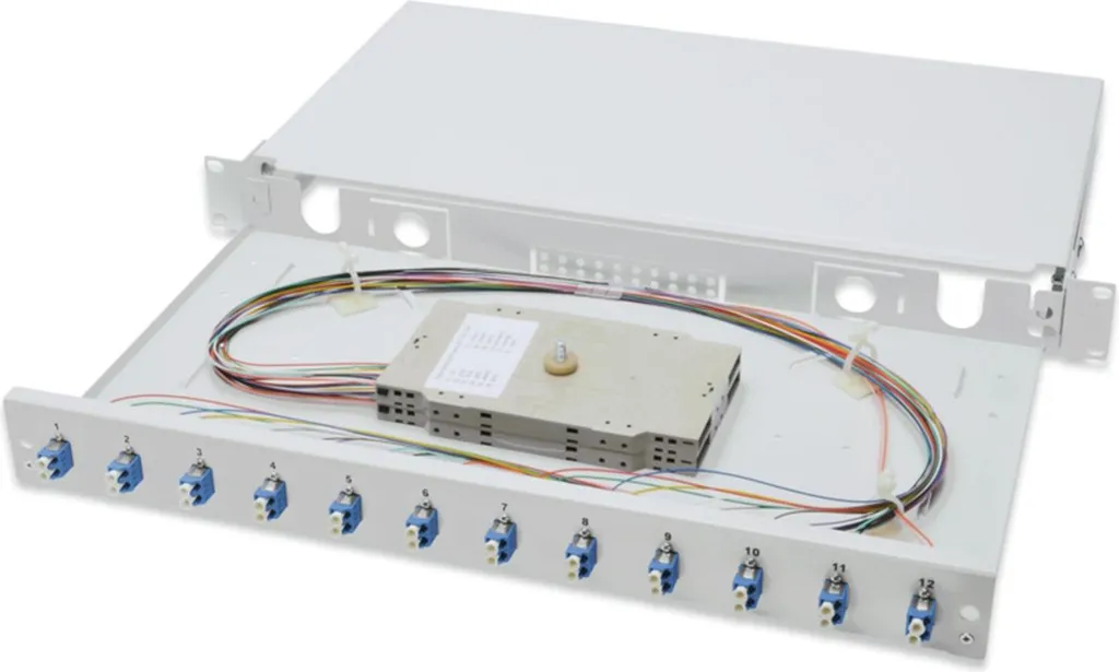 Tiroir de Spleissbox Optique 19" Extractible 12 LC Duplex Multimode