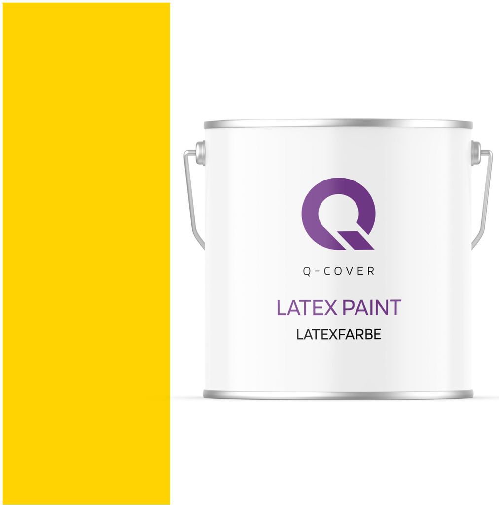 Latexfarbe Sonnengelb 5L | Matte Innenfarbe Klasse 3 | Hohe Deckkraft & Scheuerfest | Für Wand & Decke