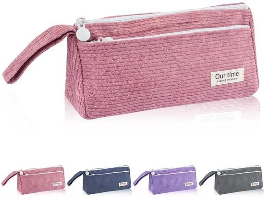 Sac à dos en velours côtelé rose Modèle Velo-26 pour étudiante