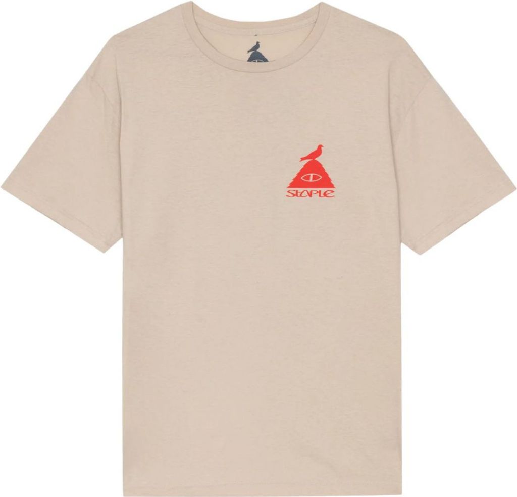 Koszulka męska Poler X Staple Outdoor Stuff bawełniana beżowy z nadrukiem XL