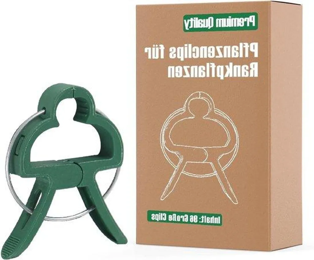 Clips de tuteurage grand format en plastique durable - Lot de 96 unités