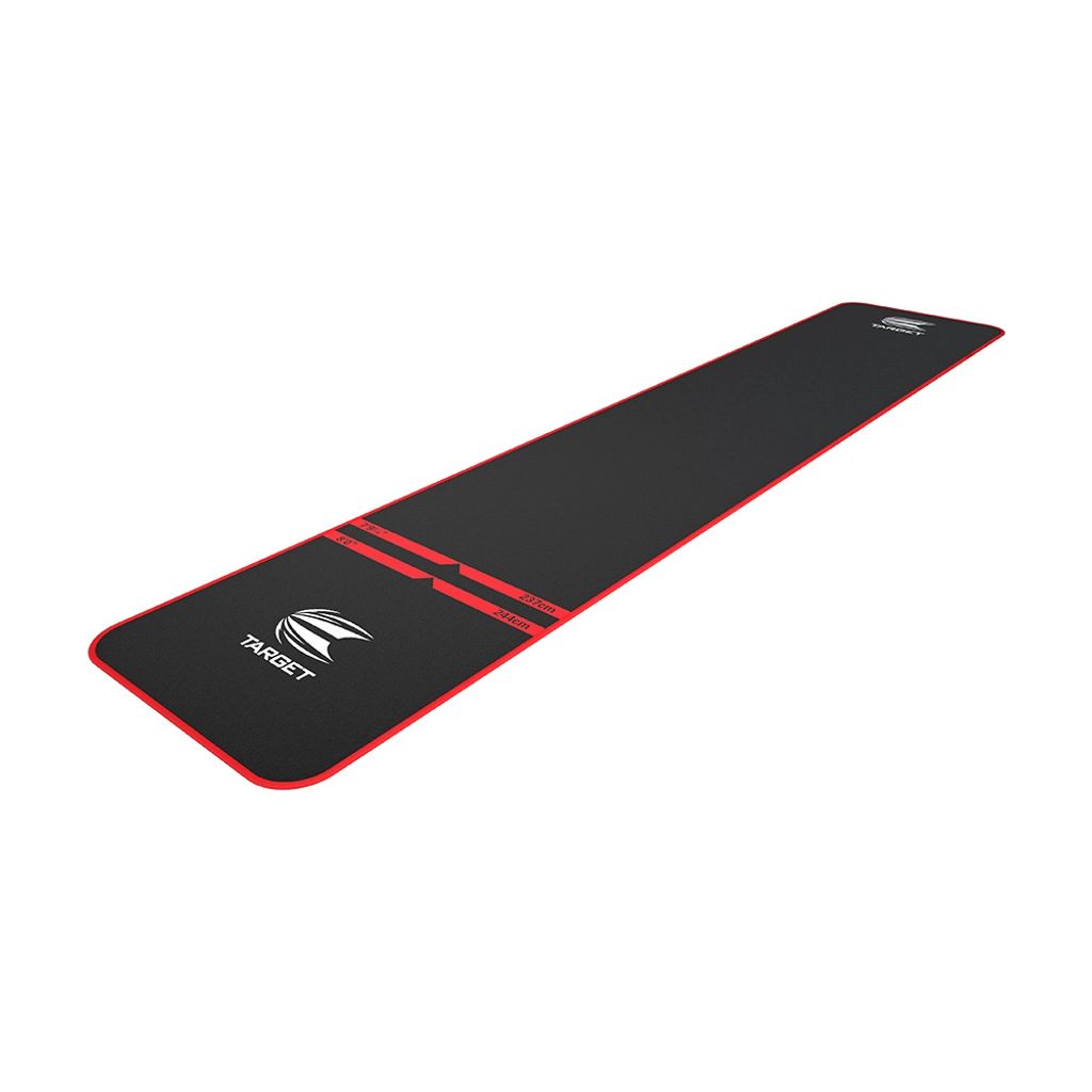 Target Darts Professionelle Dartmatte Rot - Turnier Oche System Nylon Bodenschutz