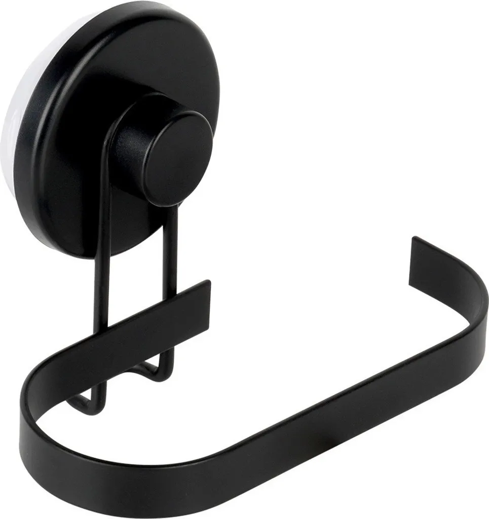 Portarotolo Ventosa Acciaio Nero - Supporto WC Professionale - 4