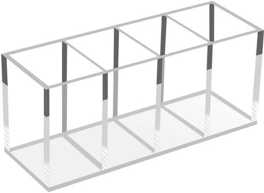 Rangement maquillage et stylos 4 sections transparent pour votre table