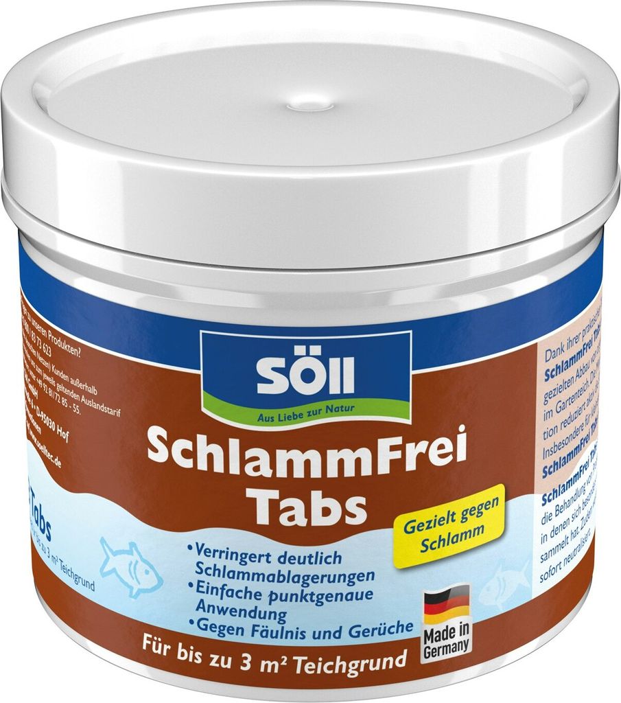 Söll SchlammFrei Tabs 3 Tabletten für kleinere Teiche – neutralisiert faulige Gerüche