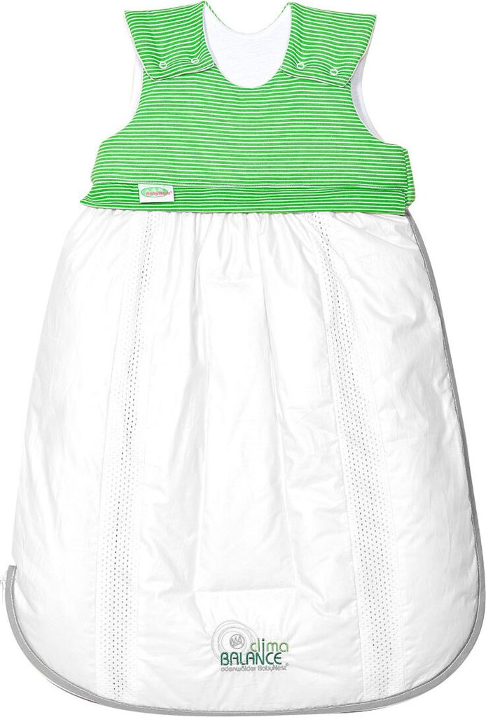 Odenwälder Babynest Clima Balance Daunen-Schlafsystem 2-teilig Streifen grün 70cm