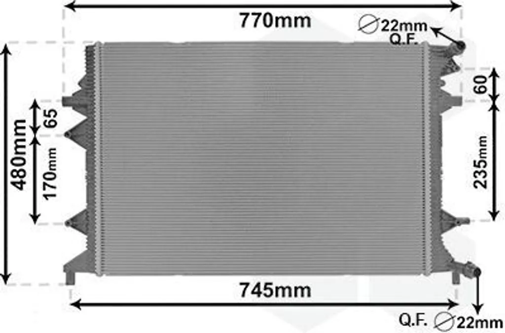 Radiateur moteur pour VW Golf VI Cabriolet et Caddy IV, pièce 58012714