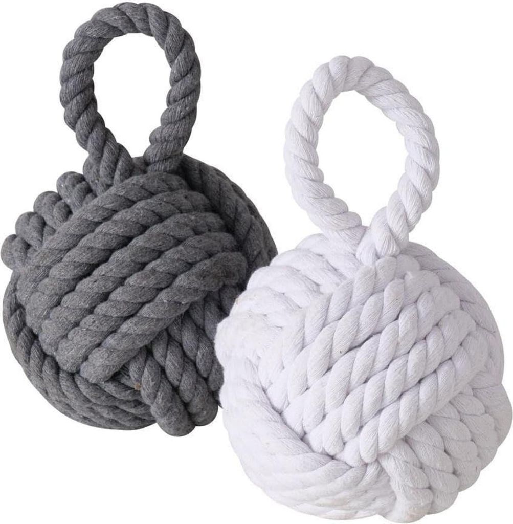 Boltze Türstopper Set Jute Knoten Natur Strick Kugel Stoff Produktbild 
