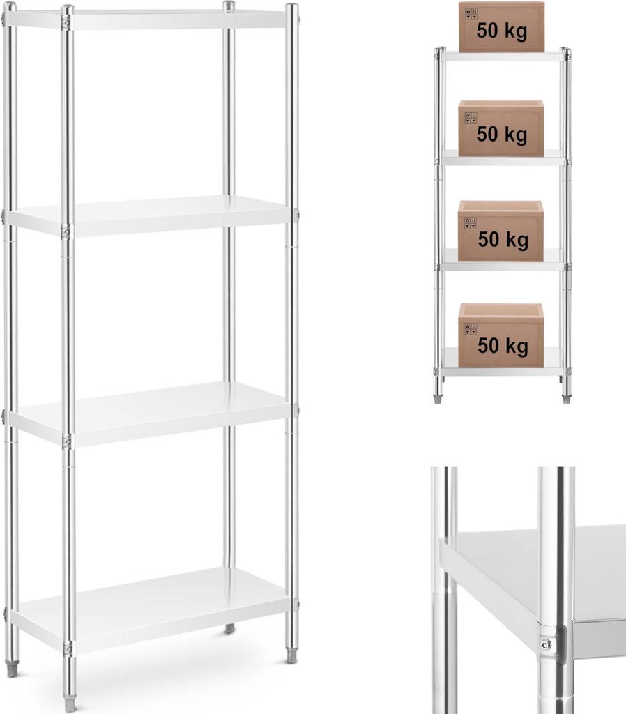 Metall-Lagerregal für die Gastronomie bis 200 kg 70 x 40 x Produktbild 