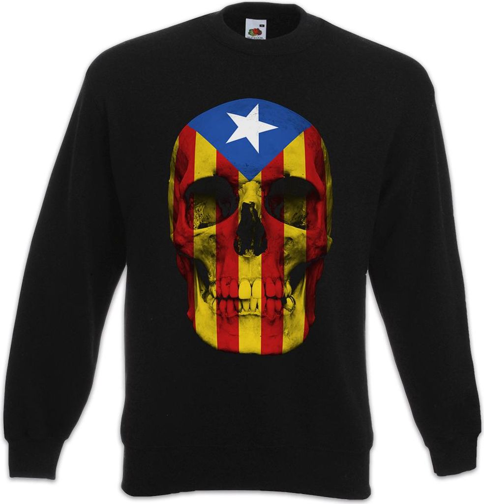 Urban Backwoods Catalonia Skull Flag, Sweatshirt, Farbe: Schwarz, Größe: S