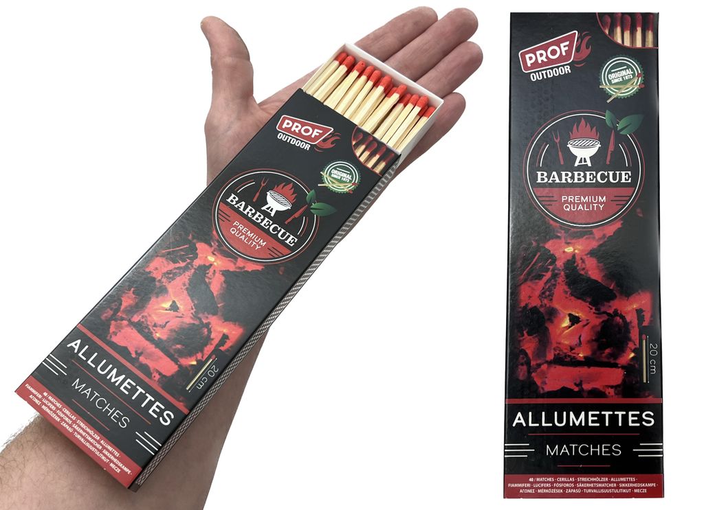 jameitop 2 Pack XXL BBQ Streichhölzer 20 cm Zündhölzer