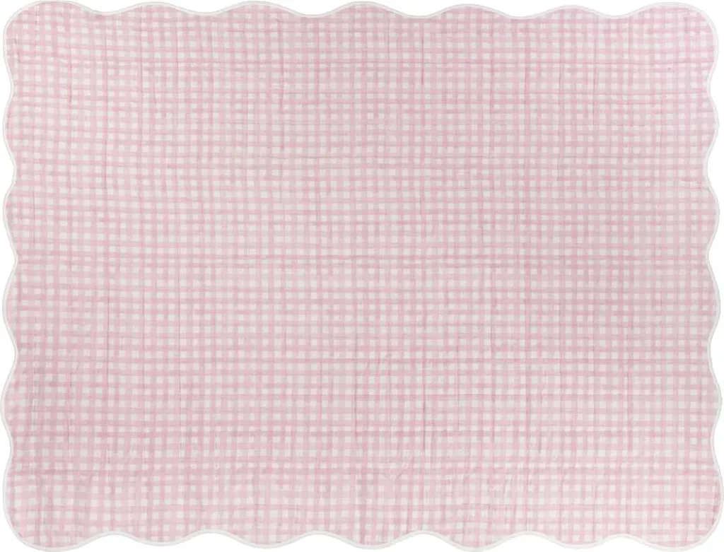 Grande couverture rose 265x265 cm pour chambre d'adulte : matelassé Furn