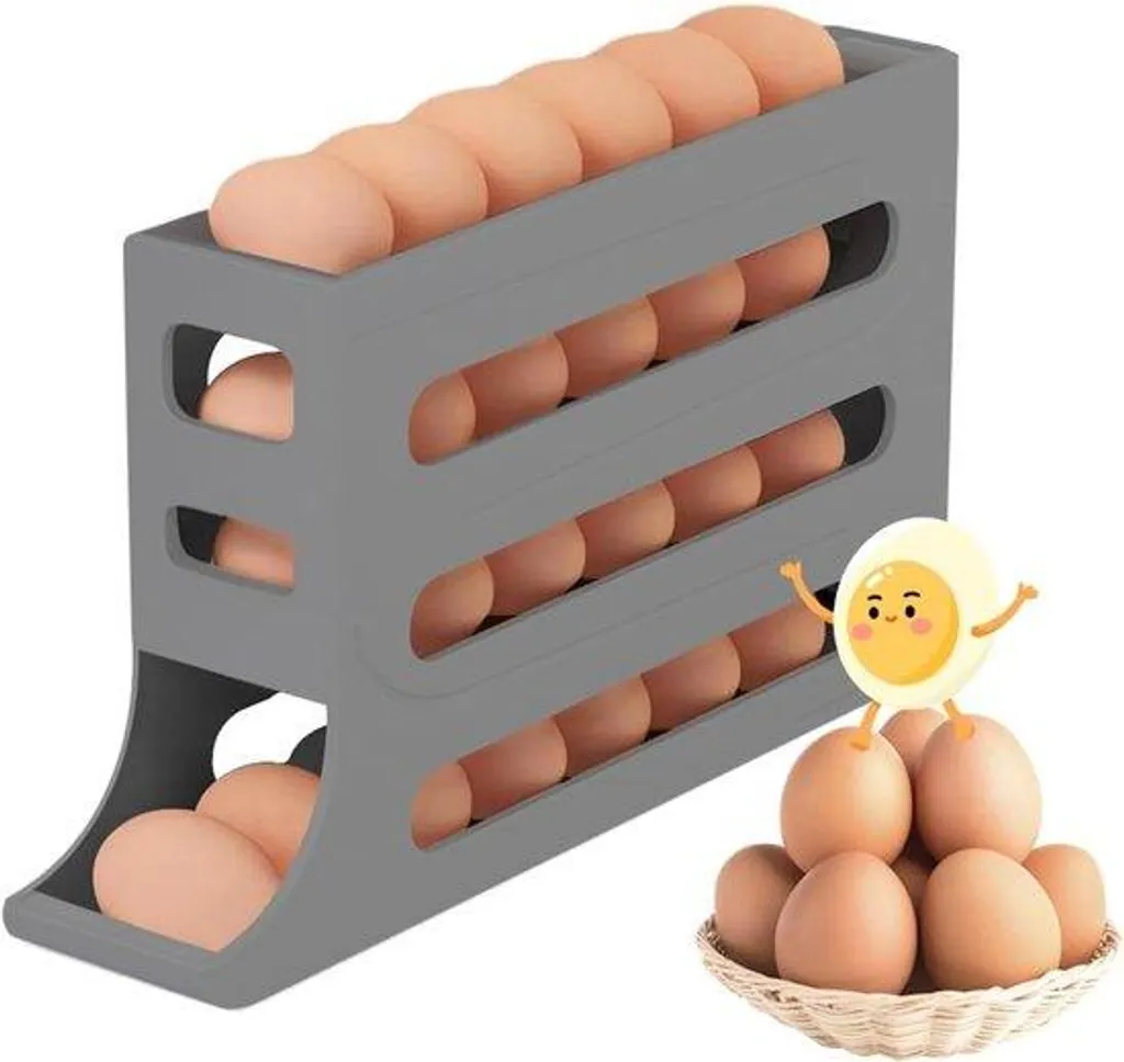 Rangement œufs pour réfrigérateur 4 niveaux - Gain de place cuisine XL