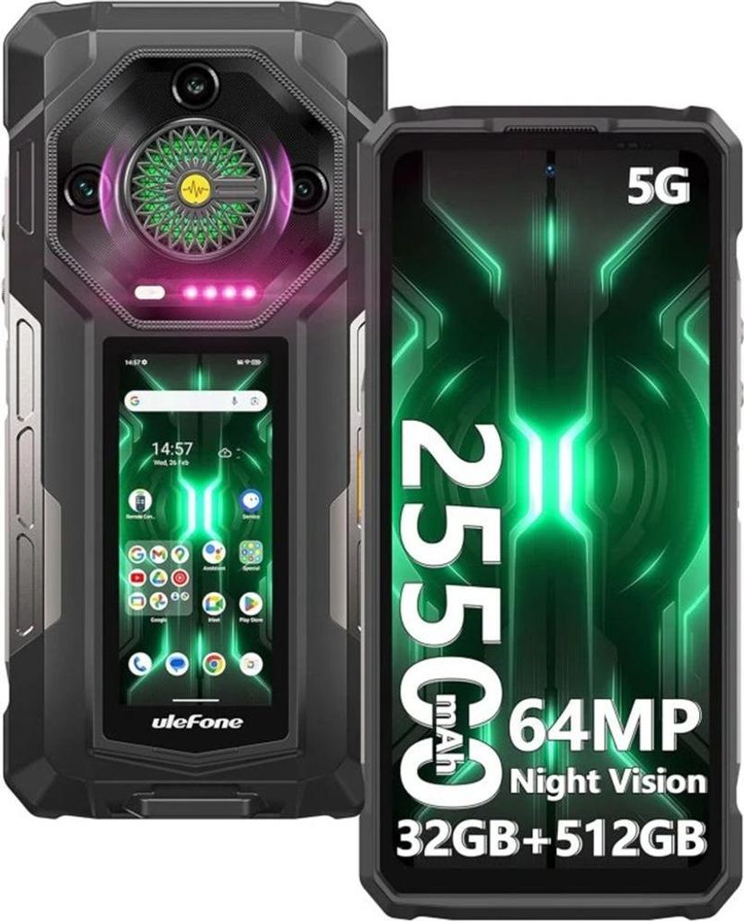 Ulefone Armor 33 Pro 16+512Gb 5G Phantom Black Produktbild 