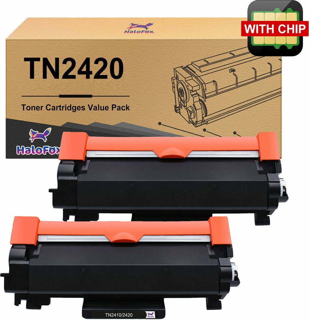 2PK TN-2420 Kompatible für Brother TN2420 MFC-L2710DN L2710DW L2730DW L2750DW HL-L2350DW L2310D L2375DW L2370DN DCP-L2510D L2530DW L2537DW L2550DN