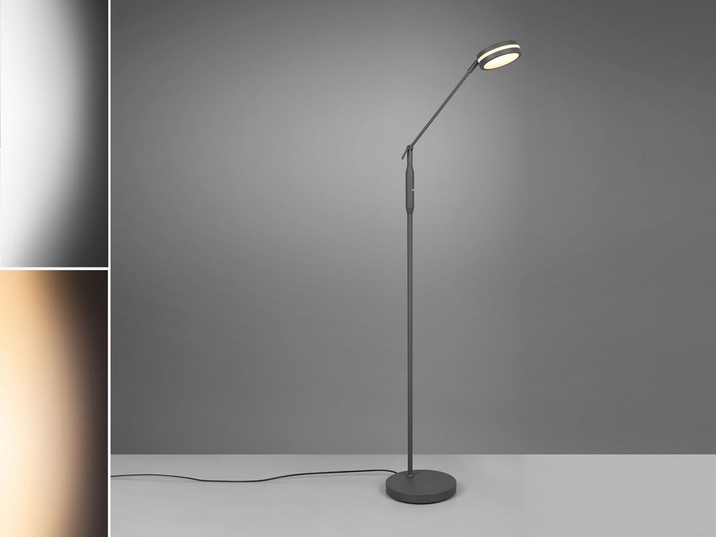 Dimmbare LED Stehleuchte FRANKLIN schwenkbar, Höhe 133cm, Produktbild 