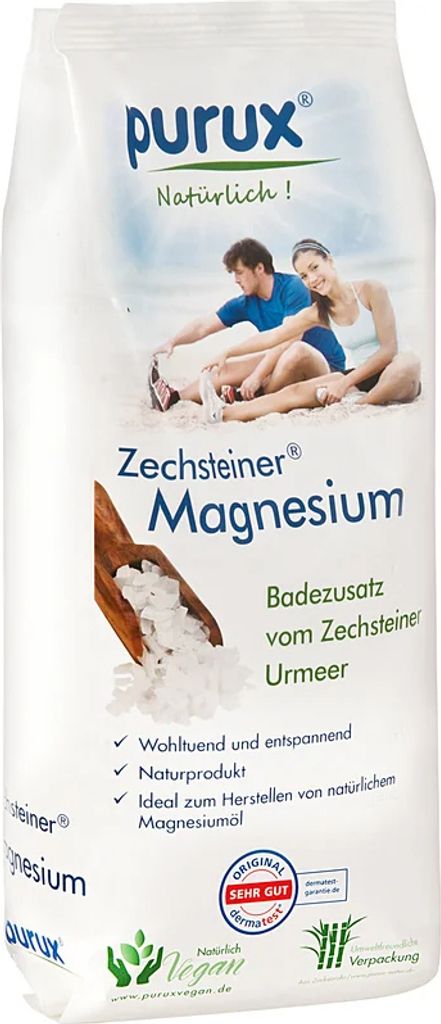 Zechsteiner Magnesium 600gr Zechstein MgCl2 Kosmetikqualität nachhaltig verpackt