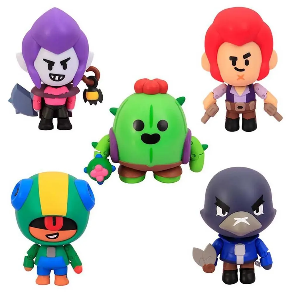 Figurines Brawl Stars Multicolores en Pack de 5 - Modèles de Collection