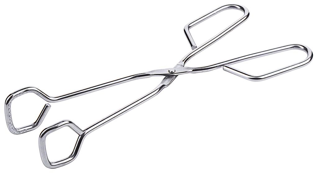 Zange Grillzange aus Edelstahl – Profi-Grillzange mit geriffelten Greifflächen 23 cm