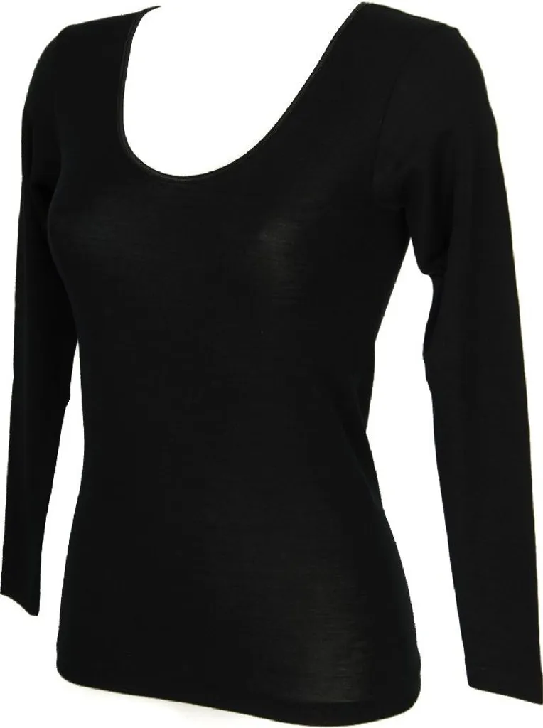 T-shirt thermique femme laine soie anti-irritation taille S