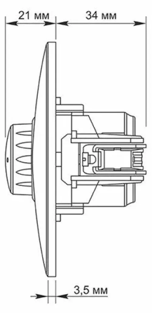 Variateur noir-graphite 600W VIDEX BINERA IP20 encastrable