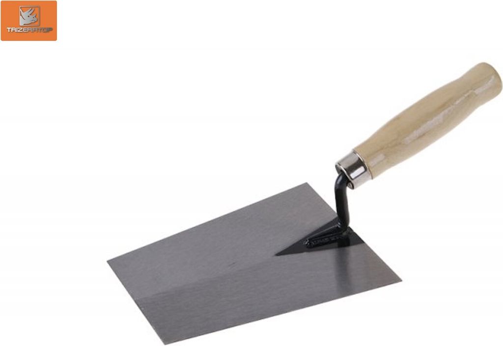 Maurerkelle 180 x130 mm mit Holzgriff - stahl, Stukkateurkelle