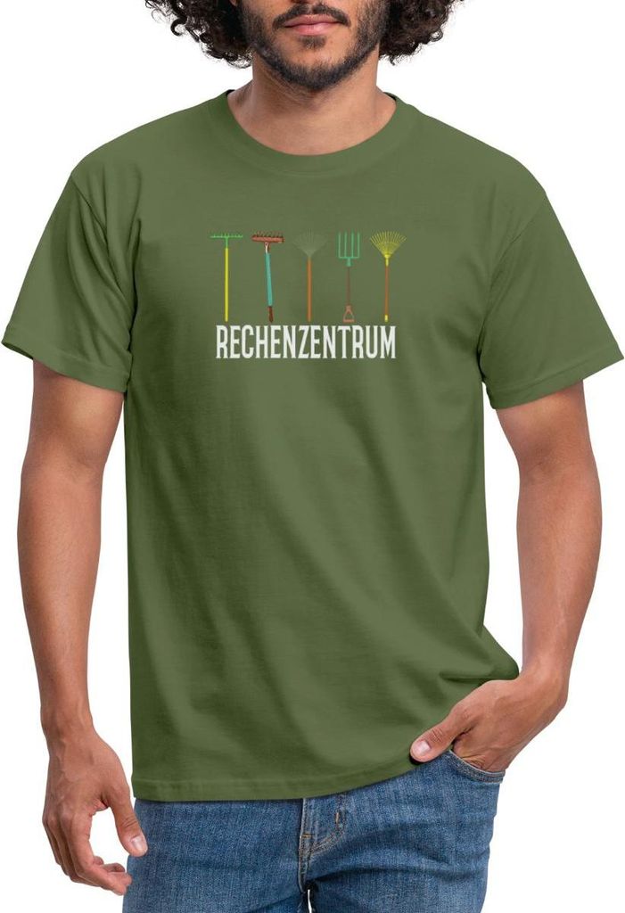 Spreadshirt Rechenzentrum Gärtner Gartnearbeit Männer T-Shirt, S, Militärgrün