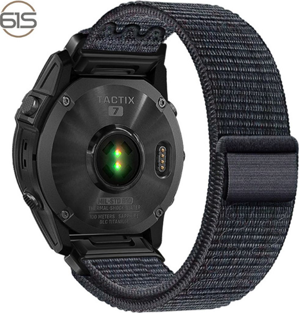 INF Garmin Fenix 5/6/7X Pro Klettband aus Nylon – 22 mm 26mm