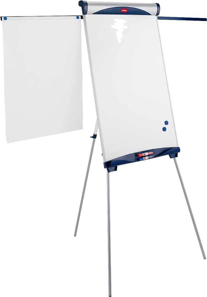 nobo Flipchart Shark höhenverstellbar silber / blau
