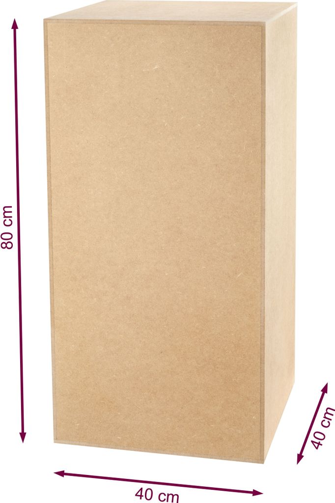 Dekosäule Unlackiertes MDF - Blumensäule für Wohnzimmer - Produktbild 2