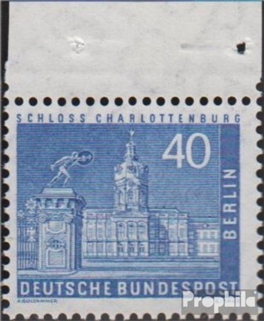Briefmarken Berlin (West) 1956 Mi 149OR Oberrandstück postfrisch Stadtbilder